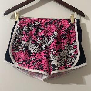 Nike Women's Pink and Black Athletic Shorts Size L